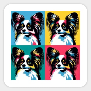 Papillon Pop Art - Dog Lover Gifts Sticker